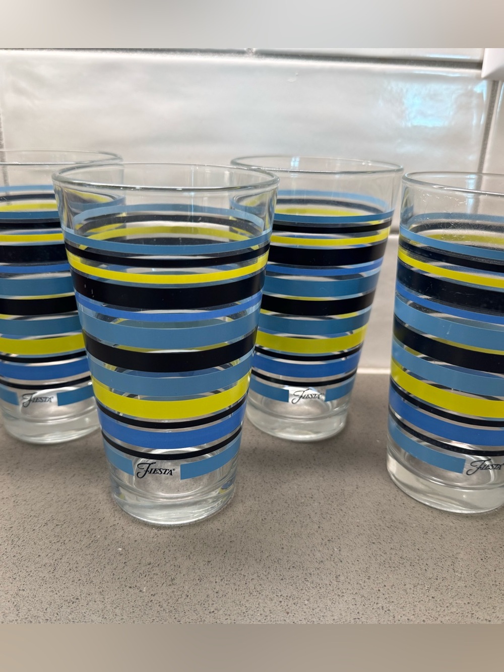 Fiesta Striped water glasses